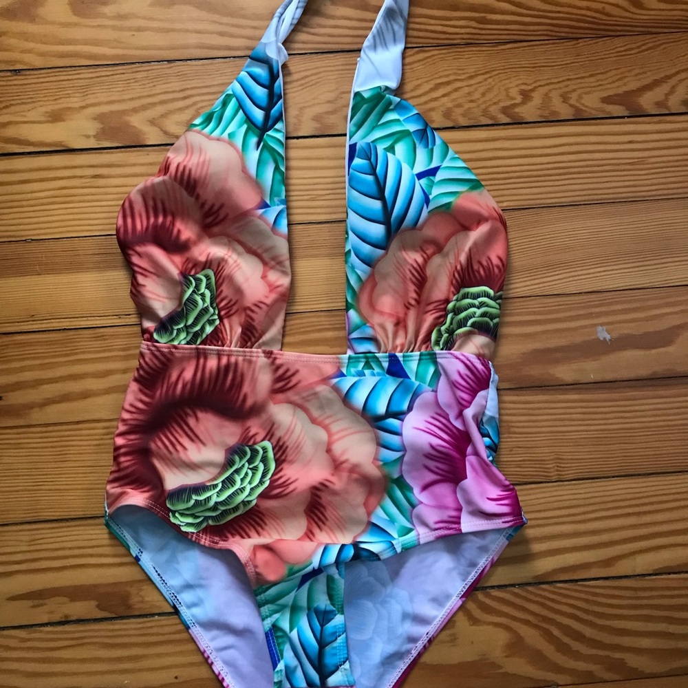 Floral one piece swim